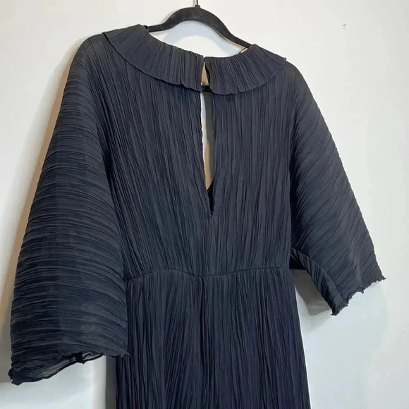 Zara Black Sheer Pleated Dress Romper - Picture 9 of 9